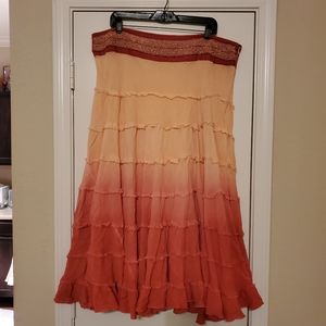 Lane Bryant Bead Waist Layed Skirt